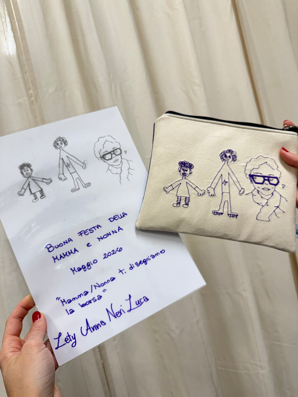 "MAMMA TI DISEGNO LA BORSA"
