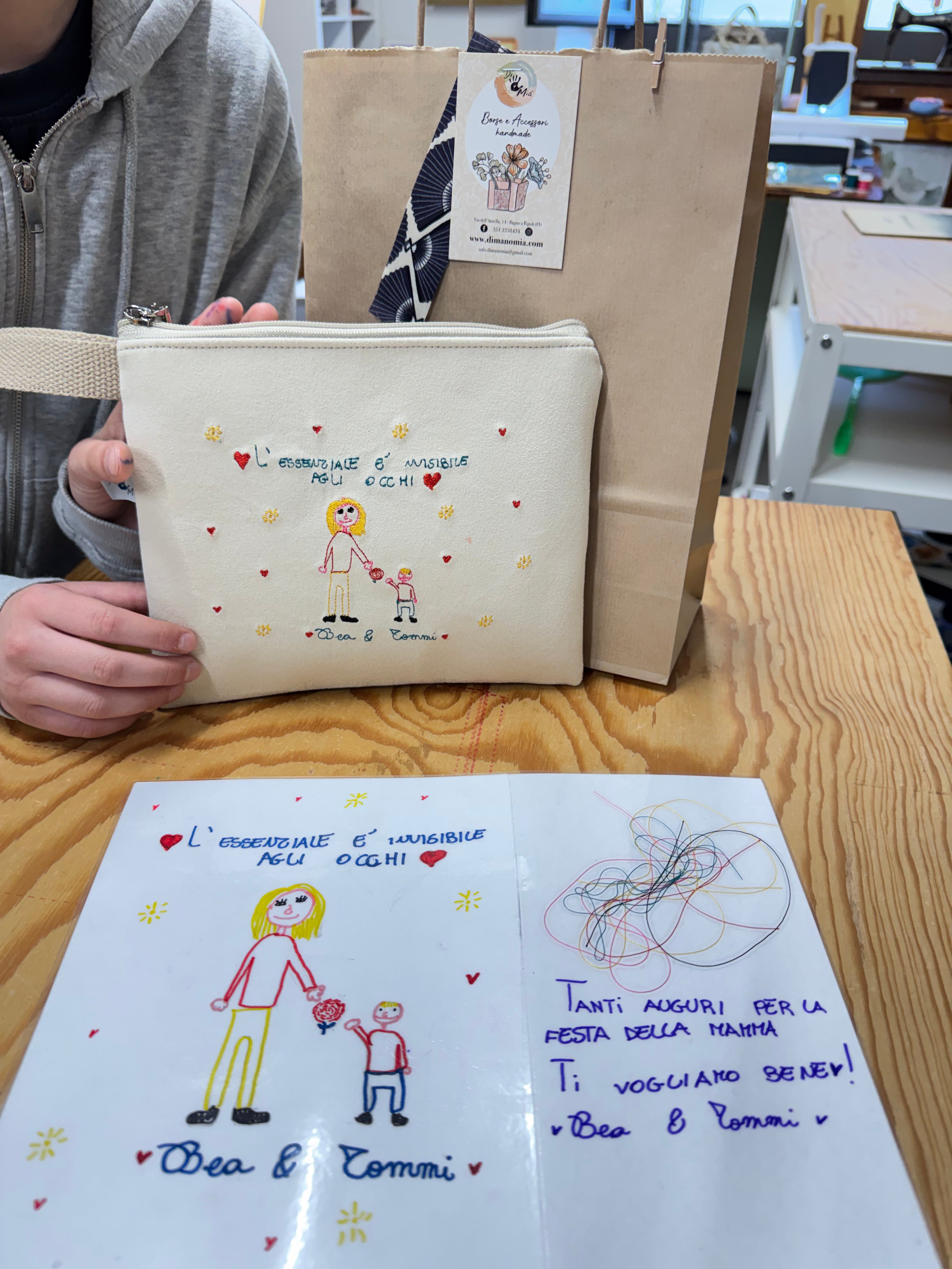 "MAMMA TI DISEGNO LA BORSA"